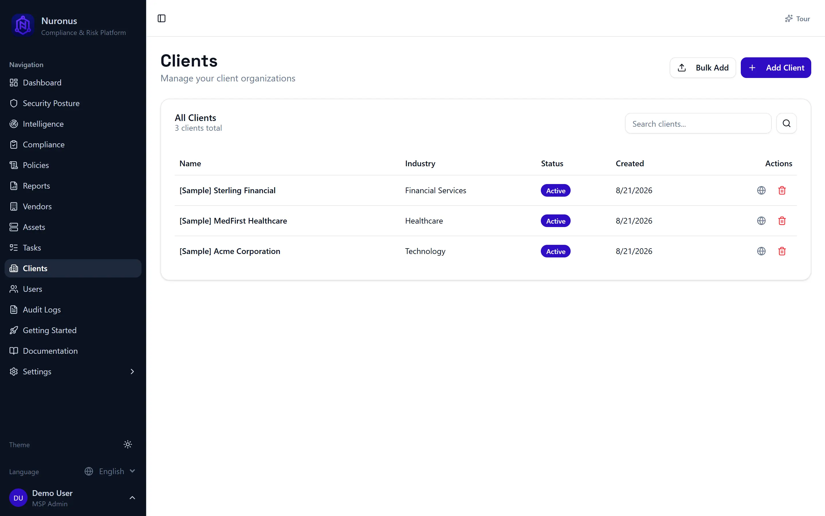 Nuronus multi-client workspace compared to Resolver